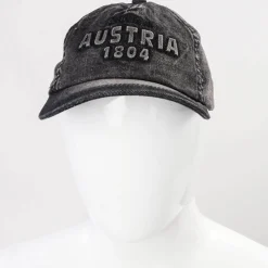 Zillertaler Trachtenwelt Accessoires-Schildkappe “Austria”, Anthrazit Grau