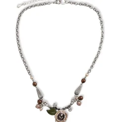 Zillertaler Trachtenwelt Accessoires-Trachtenkette "Alpenrose", Kaffee Braun