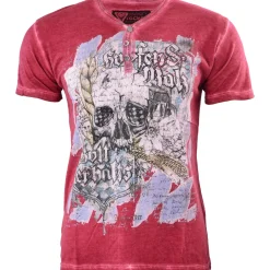 Zillertaler Trachtenwelt Shirts-T-Shirt "Hopfen & Malz", Rot