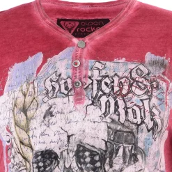 Zillertaler Trachtenwelt Shirts-T-Shirt "Hopfen & Malz", Rot