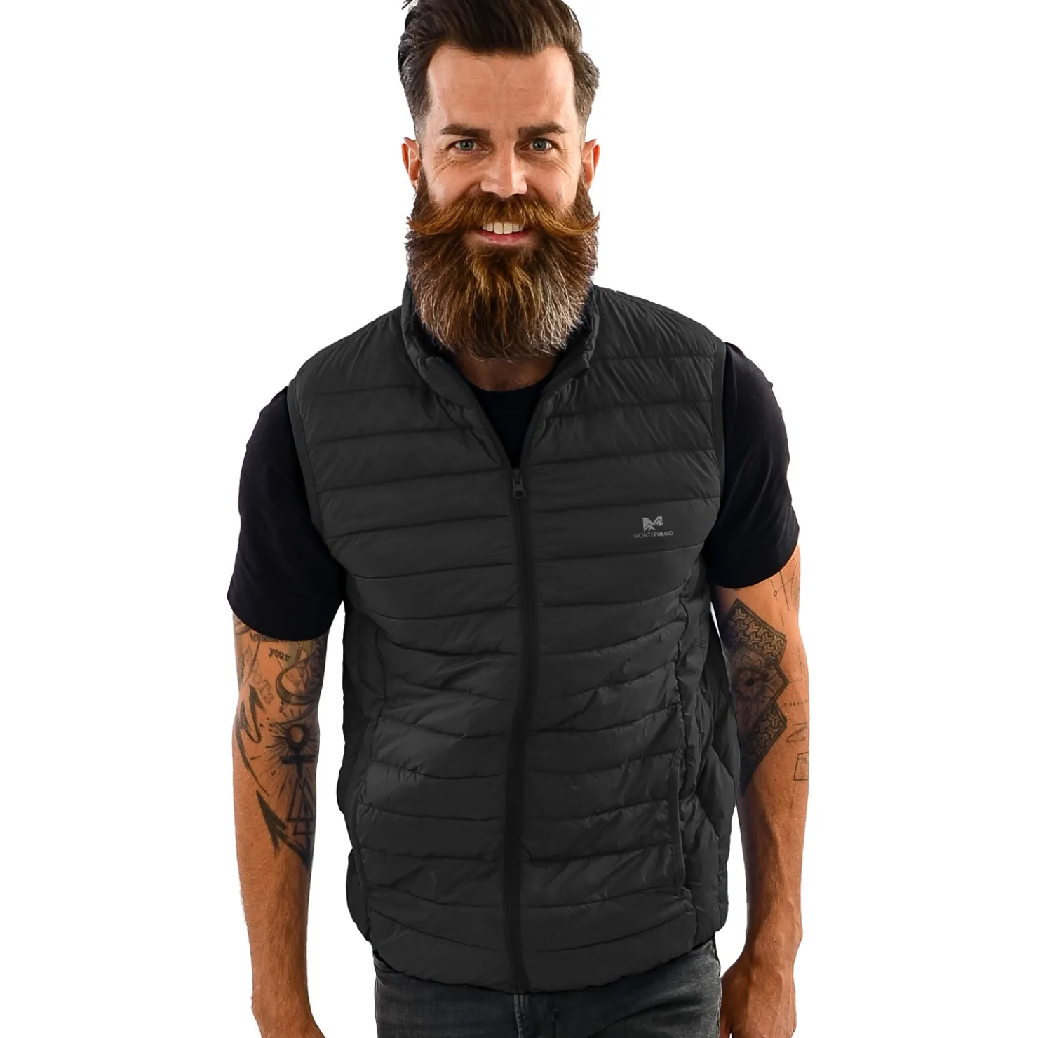 Zillertaler Trachtenwelt Jacken|Jacken-Unisex Daunen-Optik-Steppweste, Schwarz