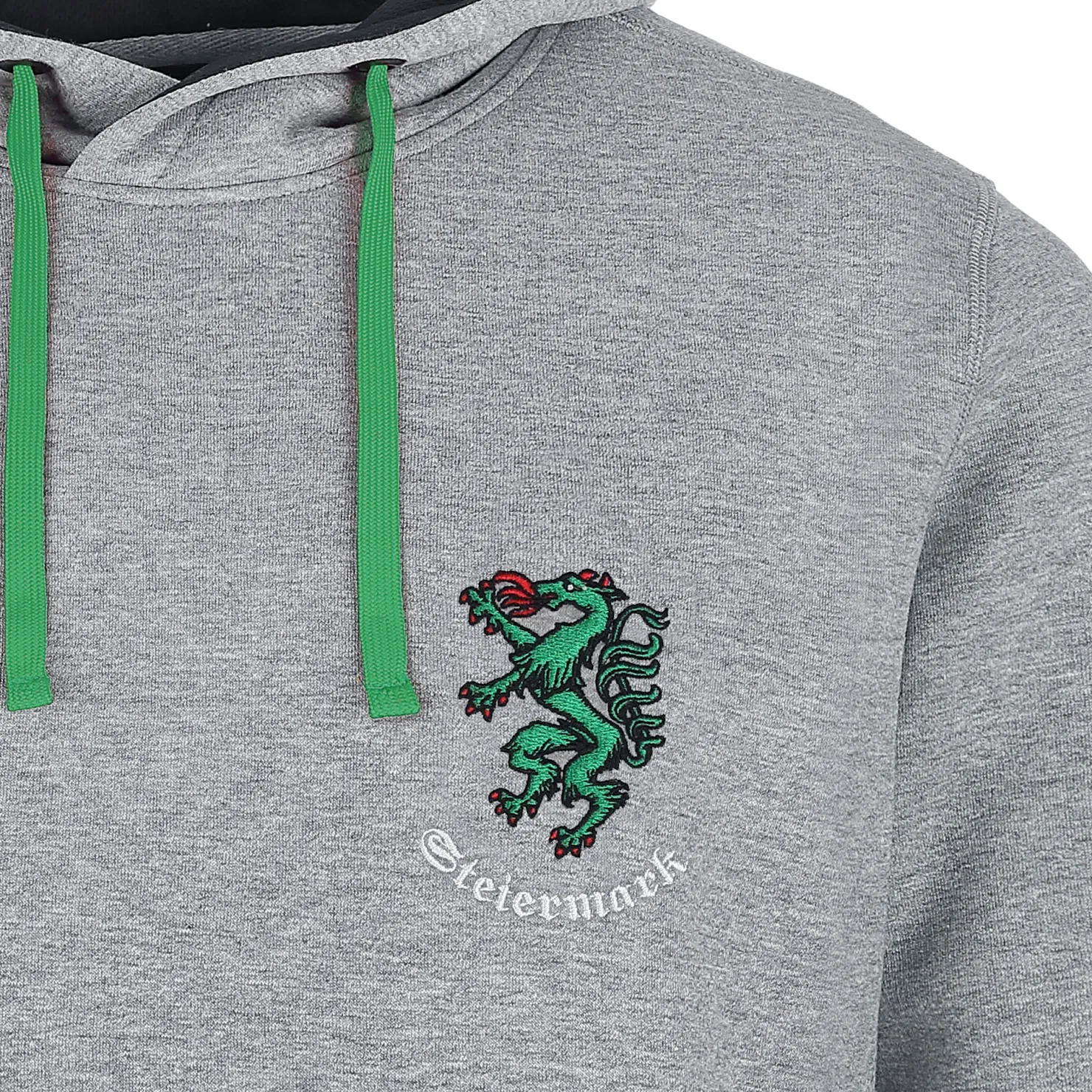 Zillertaler Trachtenwelt Pullover & Hoodies|Pullover & Hoodies-Unisex Hoodie "Steiermark", Grau