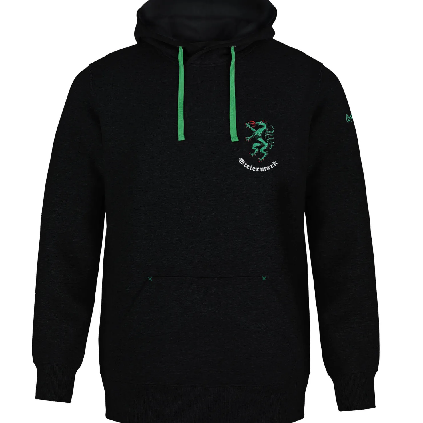 Zillertaler Trachtenwelt Pullover & Hoodies-Unisex Hoodie "Steiermark", Schwarz Grau
