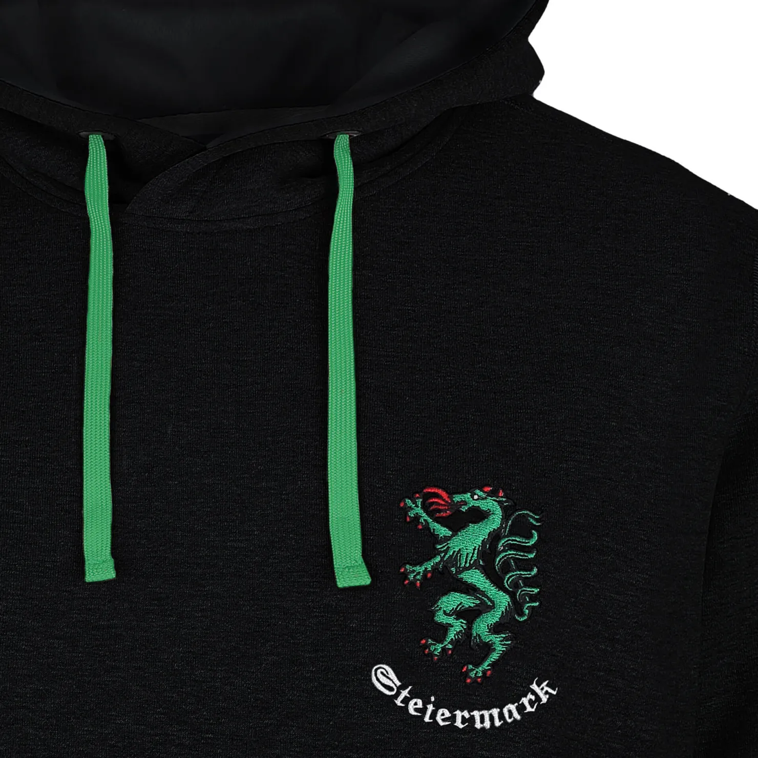 Zillertaler Trachtenwelt Pullover & Hoodies-Unisex Hoodie "Steiermark", Schwarz Grau