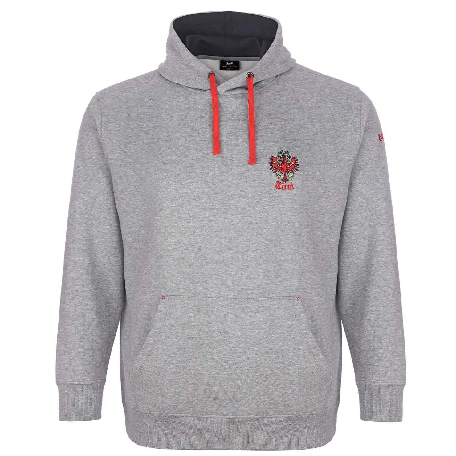 Zillertaler Trachtenwelt Pullover & Hoodies|Pullover & Hoodies-Unisex Hoodie "Tirol", Grau